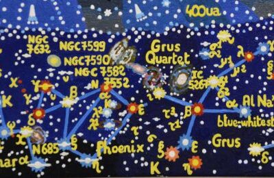Le voyage vers GW Orionis : Ciel étoilé hémisphère sud : Constellations Microscopium Indus Grus Phoenix