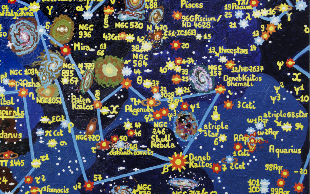 Constellations de La Baleine (Cetus), des Poissons (Pisces)